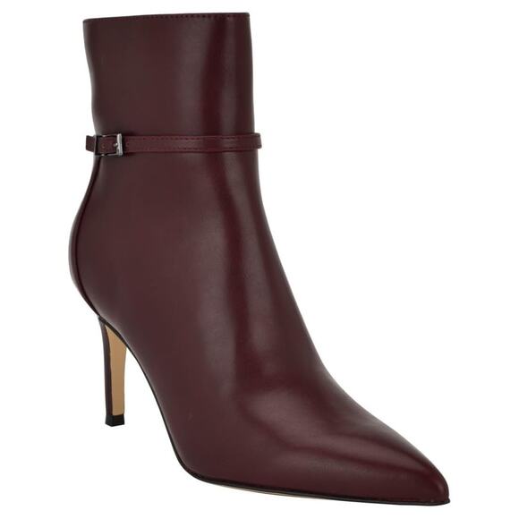 Calvin Klein Women Vivera Stiletto Heel Ankle Dress Bootie Size US 9.5M Dark Red - Picture 1 of 6